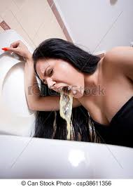 girl vomit toilet