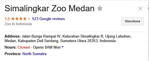 medan zoo google ratings